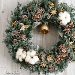クリスマス・リース（3）～ Joyeux Noël ～ 32cm アートフラワー AJU