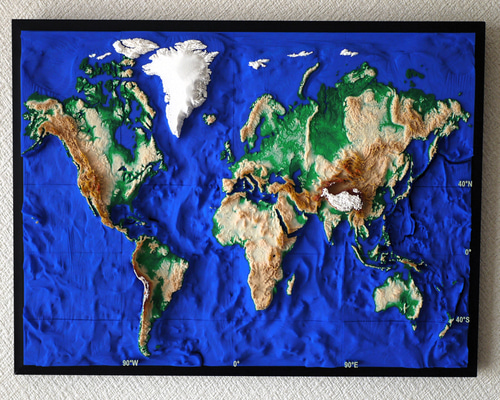 手作り世界地図 立体世界地図 B4サイズ その他インテリア雑貨 sgeez 通販
