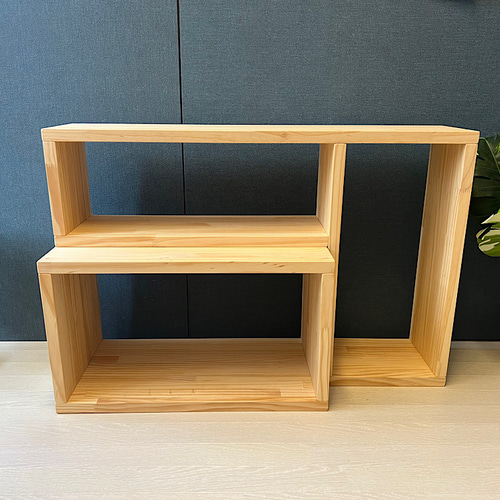 在庫整理品》 オープンラック ボード 伸縮 ボックス パイン 90 60 30 
