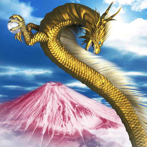 開運絵画 赤富士 ご来光 金龍 銀龍 引き寄せ パワーアップ