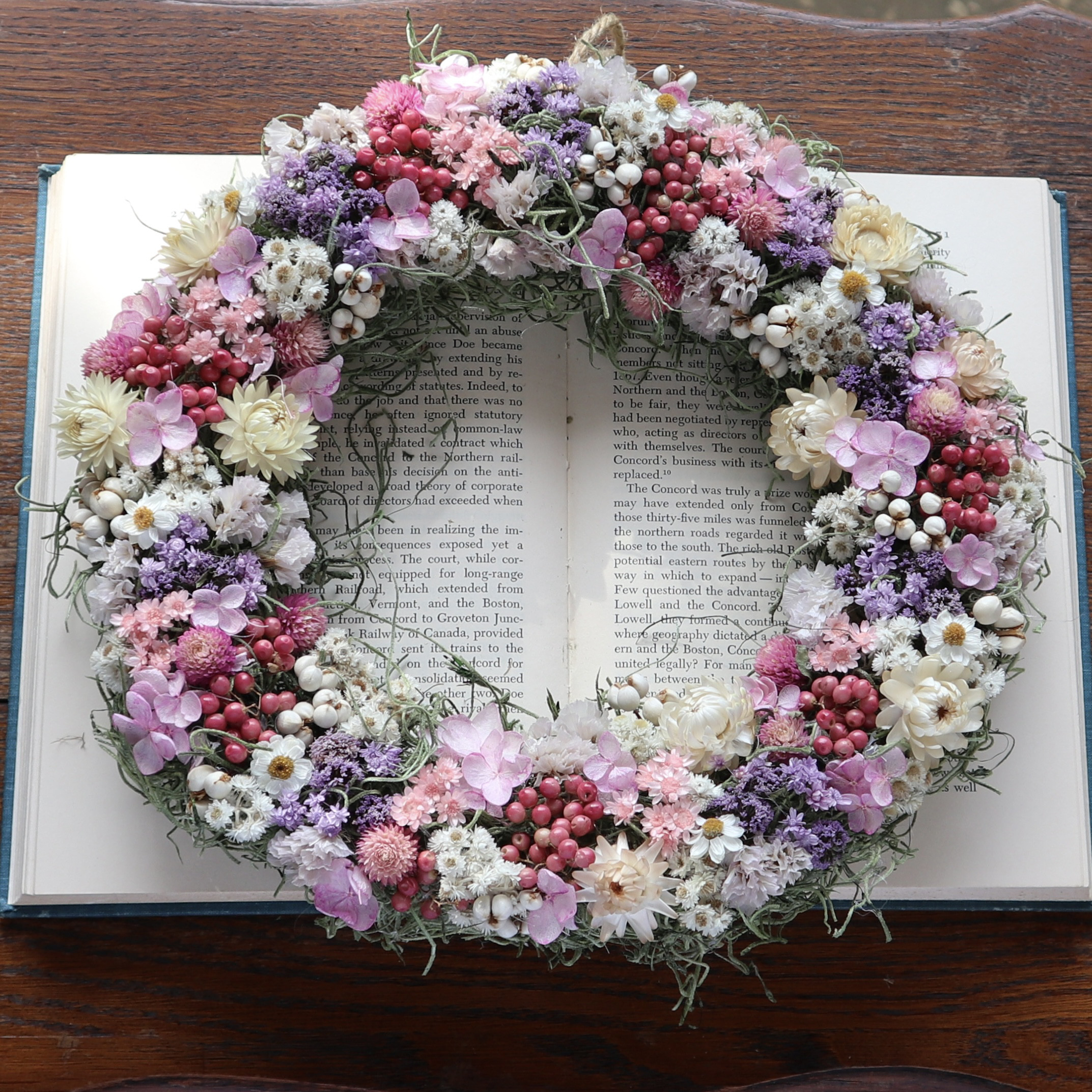 特大クリスマスリース天然生リースフレッシュナチュラルドライフラワー