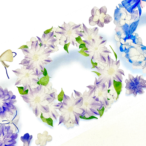 7830】海外マステ3/5/巻売り貝殻光マスキングテープ花窓