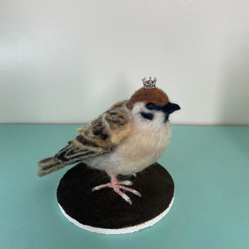 【2025】お歳暮・冬ギフト スズメの王子様 野鳥 通販 KIIKO 羊毛フェルト 〈羊毛フェルト〉 羊毛フェルト