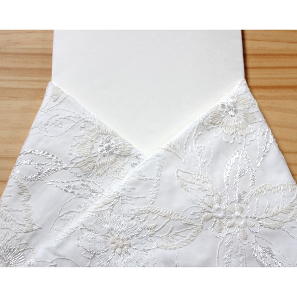 ◇レース半襟・半衿【華】白 2枚目の画像