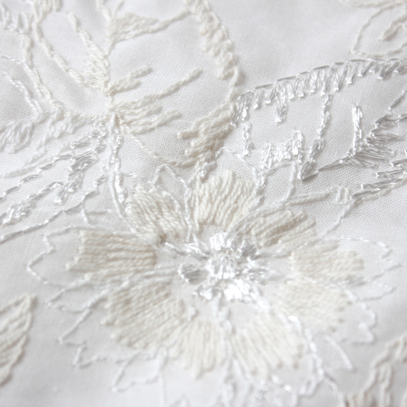 ◇レース半襟・半衿【華】白 4枚目の画像
