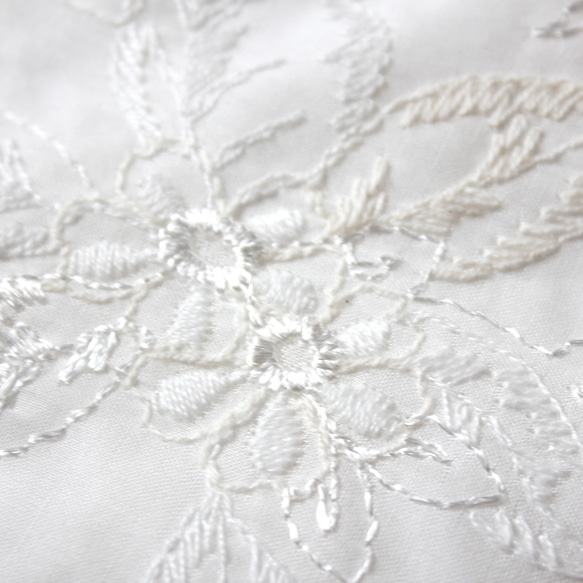 ◇レース半襟・半衿【華】白 5枚目の画像