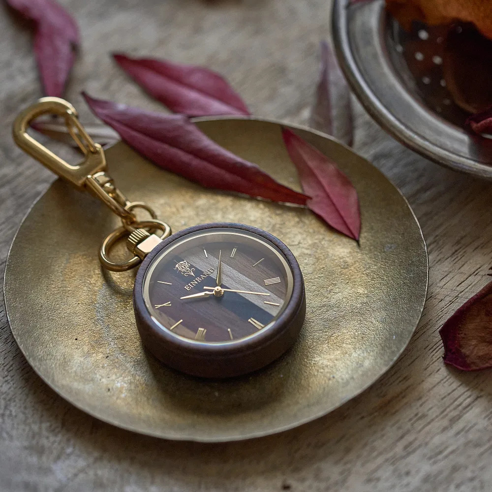 【木製懐中時計】EINBAND Wood Pocket Watch 36mm 【MIX文字盤】