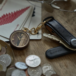【木製懐中時計】EINBAND Wood Pocket Watch 36mm 【MIX文字盤】 3枚目の画像