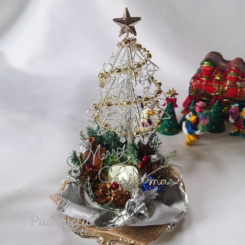 メ① 木製 クリスマスキャンドル ホルダー 回転式 クリスマス