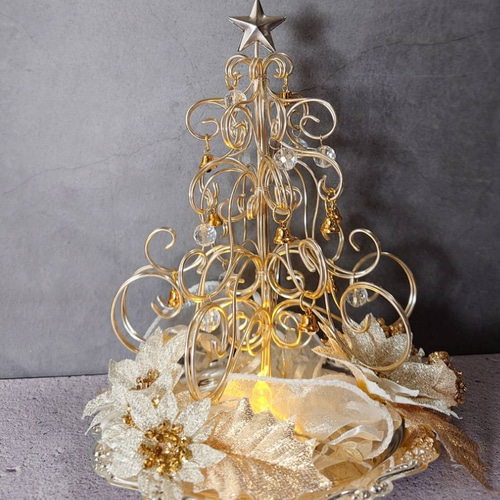 選べる3色【手のひらサイズのクリスマス】ワイヤーツリー｜クリスマス