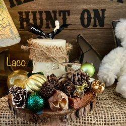 切り株（大） クリスマス キャンドル Xmas飾り ソイワックス 木の実