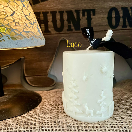 切り株（大） クリスマス キャンドル Xmas飾り ソイワックス 木の実