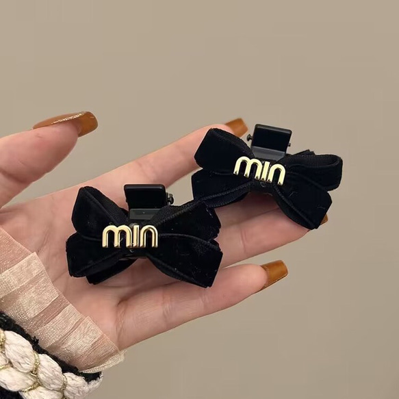 箱付き Sugri ブラックベルベットリボンヘアバンド ベルベットリボン