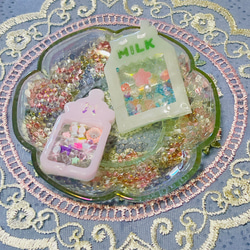 メロンミルク&哺乳瓶シェイカーヘアピン 1枚目の画像