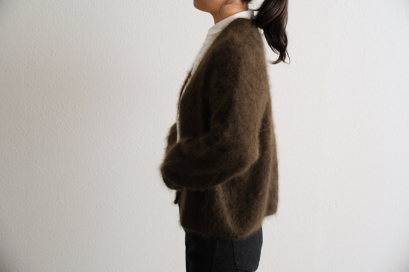 【new】enrica cashemere shaggy knit / khaki 8枚目の画像