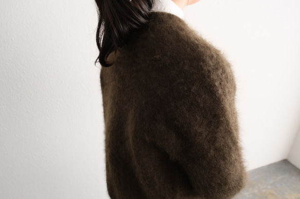 【new】enrica cashemere shaggy knit / khaki 15枚目の画像