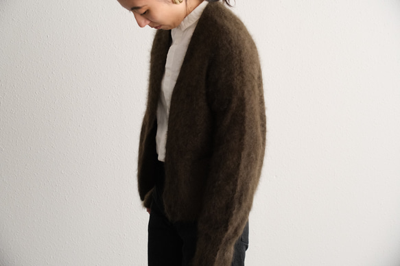 【new】enrica cashemere shaggy knit / khaki 5枚目の画像