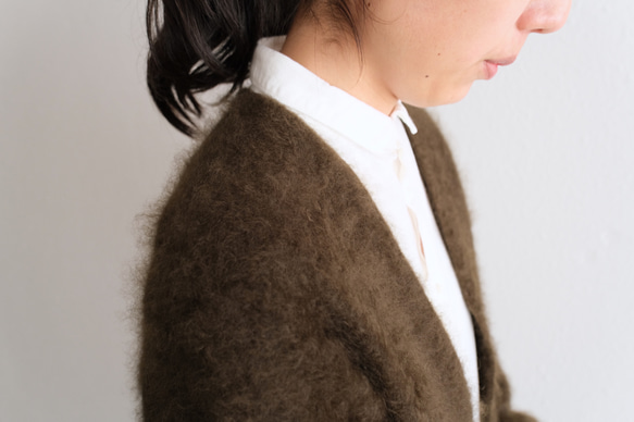 【new】enrica cashemere shaggy knit / khaki 14枚目の画像