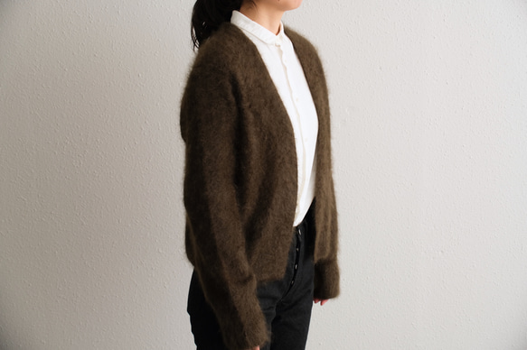 【new】enrica cashemere shaggy knit / khaki 10枚目の画像