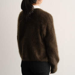 【new】enrica cashemere shaggy knit / khaki 11枚目の画像