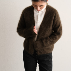 【new】enrica cashemere shaggy knit / khaki 6枚目の画像