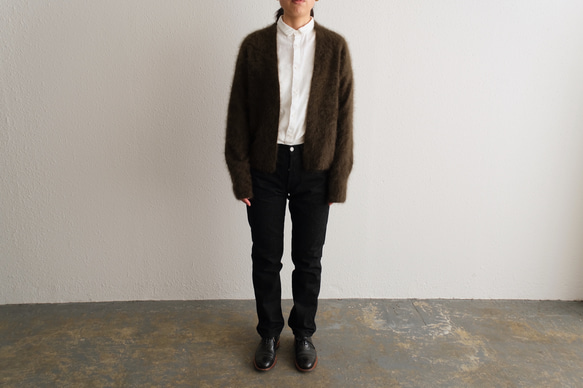 【new】enrica cashemere shaggy knit / khaki 7枚目の画像