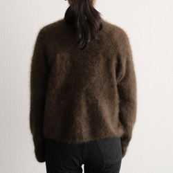 【new】enrica cashemere shaggy knit / khaki 12枚目の画像