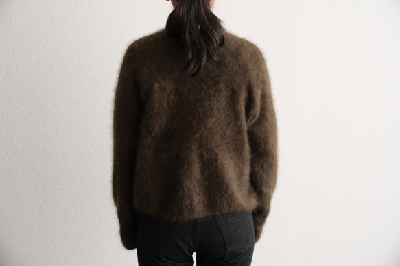 【new】enrica cashemere shaggy knit / khaki 12枚目の画像