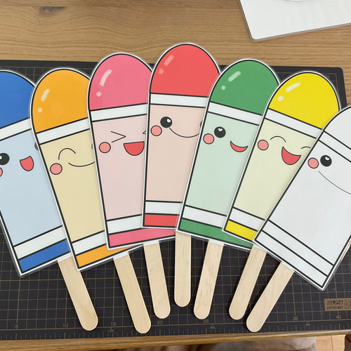 春夏新作モデル 大きいサイズ】ペープサート「クレヨンくんとお絵描き」どんな 筆記具