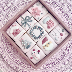 アイシングクッキー　m!ページ 👶🍼✨ ふんわり優しい色合いで仕上げた、 内祝いのアイシングクッキー