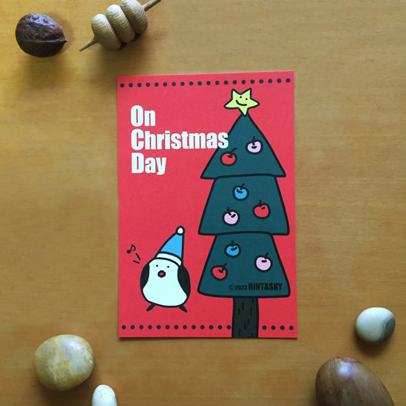 クリスマスのポストカード　シマエナガ　5枚セット 01 1枚目の画像
