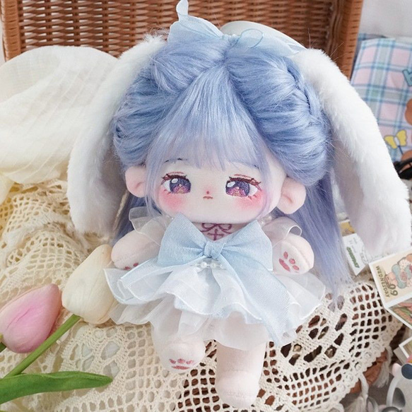 20cm 着せ替えぬいぐるみ 無属性 女の子 菟眠眠 着せ替え人形 綿人形 コットンドール キャラクターぬいぐるみ 1枚目の画像