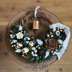 ラムズイヤー ドライフラワー ハーブのリース ドライフラワー