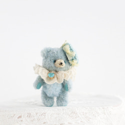 古董熊暗藍色迷你泰迪熊 第2張的照片