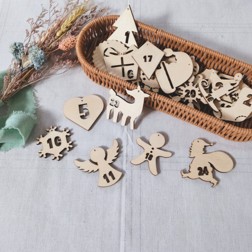 クリスマス 木製アドベントカレンダー 木製オーナメント その他