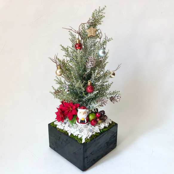 【クリスマスツリー】サンタさんとスノークリスマスツリーアレンジメント 5枚目の画像