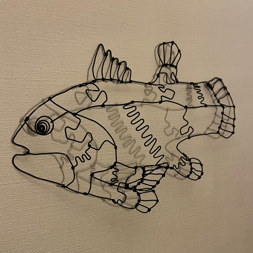 シーラカンス 深海魚 立体 壁掛け ワイヤーアート【受注販売