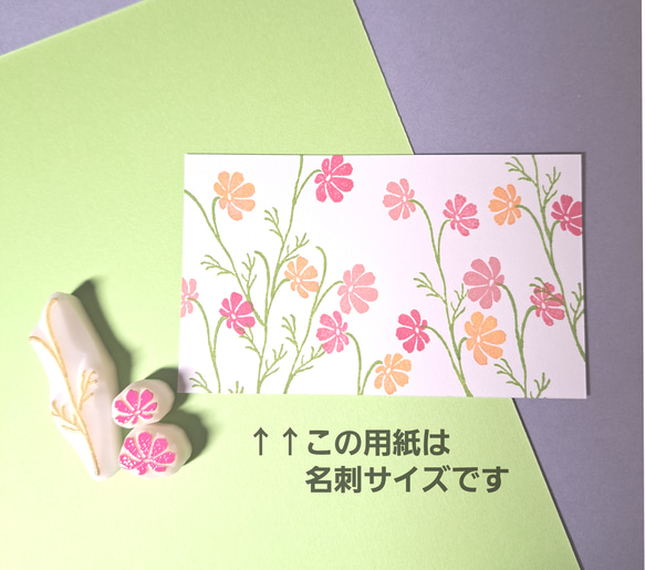 《＊季節の花＊》コスモスはんこ Type:A 2枚目の画像