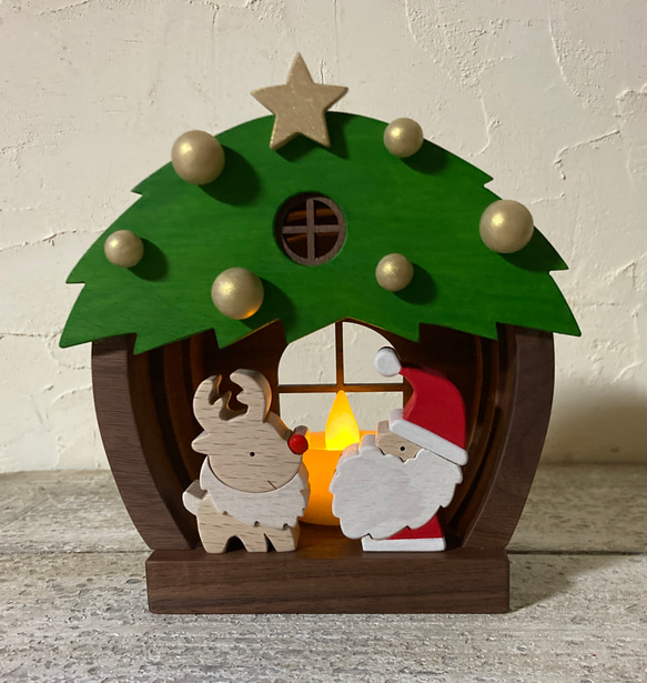 【クリスマスラッピング無料】サンタとトナカイのクリスマスハウス 3枚目の画像
