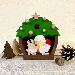 【クリスマスラッピング無料】サンタとトナカイのクリスマスハウス 2枚目の画像