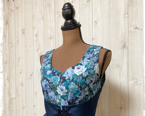 ♡高級ヴィンテージ♡アライア 切り替えワンピース 濃紺 XS ♡高級ヴィンテージ♡アライア 切り替えワンピース 濃紺 XS