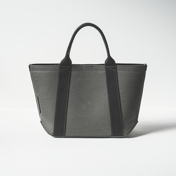 使用了輕量結實的棉麻帆布的托特包 M size 【 卡其 / khaki 】 第1張的照片