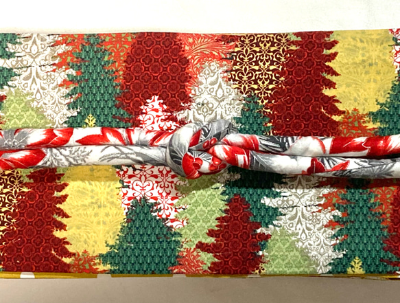 USAコットンクリスマス柄帯締　E 3枚目の画像