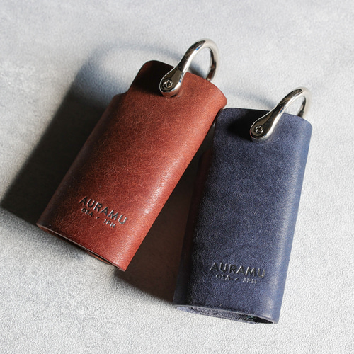 送料無料 AURAMU ミニマム キーケース イタリアンスクラッチ・オイル