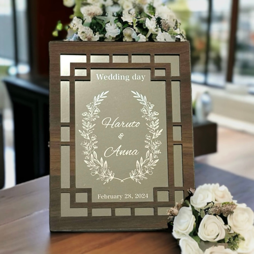 ウェルカムミラーオリジナル文字OK ウェルカムスペース 結婚祝い