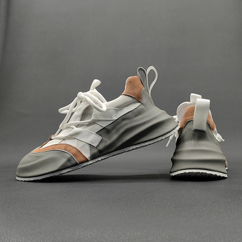 ハルページ メンズカジュアルシューズ本革全バッグ底厚底スニーカートレンド