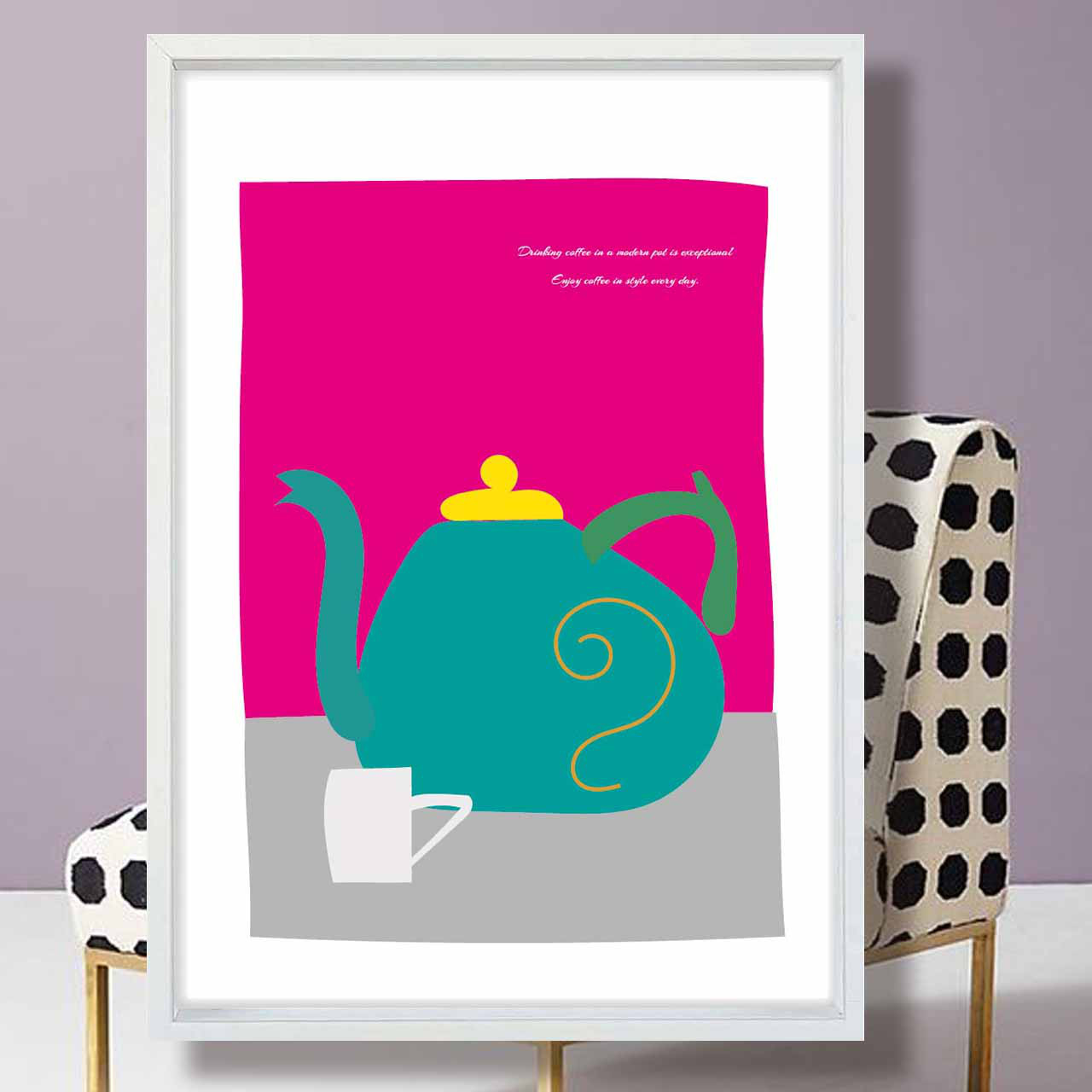 おいしいコーヒー3　イラスト　ポスター　A4 A3 A2 A1　アートポスター　アート/sei検索　C-1902