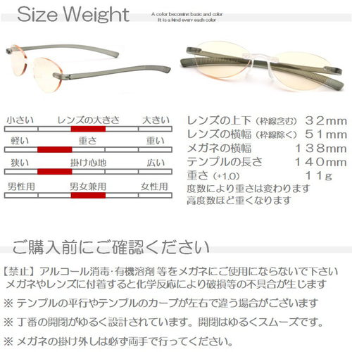 視界すっきり フレームレス 老眼鏡 超軽量 シニアグラス おしゃれ 縁