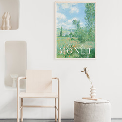 クロード・モネ "View of Vétheuil"　アートポスター　インテリアアート　有名絵画 3枚目の画像