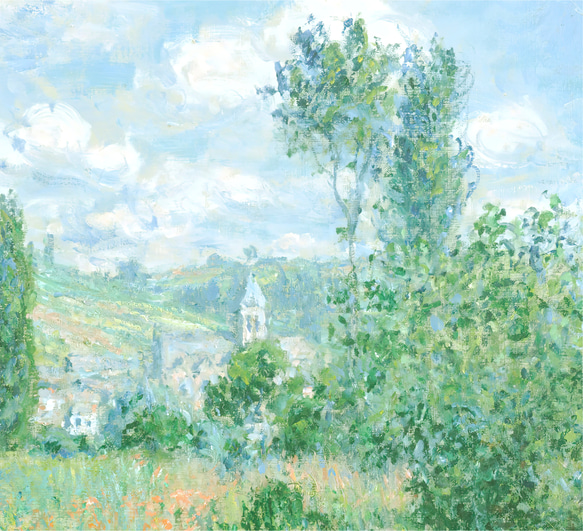 クロード・モネ "View of Vétheuil"　アートポスター　インテリアアート　有名絵画 9枚目の画像